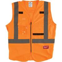Safety Vest, High Visibility Orange, 4X-Large/5X-Large Action Paper