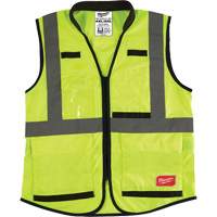 Performance Safety Vest, High Visibility Lime-Yellow, 4X-Large/5X-Large Action Paper