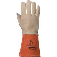TIG Welding Gloves, Grain Deerskin, Size Medium Action Paper