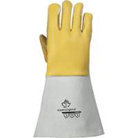 TIG Welding Gloves, Grain Elkhide, Size Small Action Paper