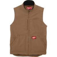 Heavy-Duty Sherpa-Lined Vest, Men's, Small, Brown Action Paper