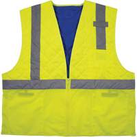 Chill-Its 6668 Safety Cooling Vest, Small, High Visibility Lime-Yellow Action Paper