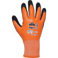 ProFlex 7551 Coated Cut-Resistant Winter Work Gloves, Size Small, 10/13 Gauge, Nitrile/Rubber Latex Coated, HPPE Shell, ASTM ANSI Level A5/EN 388 Level E Action Paper