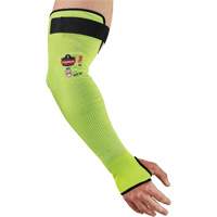 ProFlex 7941-PR Cut-Resistant Protective Arm Sleeve, TenaLux, 18", ASTM ANSI Level A4/EN 388 Level D, High Visibility Lime Action Paper