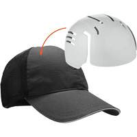 Skullerz 8946 Standard Baseball Cap with Bump Cap Insert, Black Action Paper