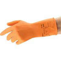 AlphaTec&reg; 87-320 Chemical-Resistant Gloves, Size 9.5, 11.8" L, Rubber Latex, Cotton/Flock-Lined Inner Lining, 17-mil Action Paper