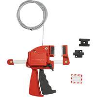 Red Clamping Cable Lockout, 8' Length Action Paper