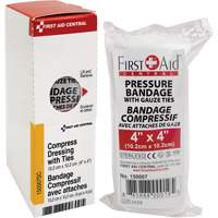 SmartCompliance&reg; Refill Compress Pressure Bandage with Ties, 4" L x 4" W Action Paper