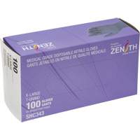Medical Grade Disposable Gloves, X-Large, Nitrile, 6-mil, Powder-Free, Black, Class 2 Action Paper