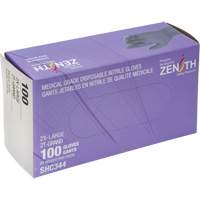 Medical Grade Disposable Gloves, 2X-Large, Nitrile, 6-mil, Powder-Free, Black, Class 2 Action Paper