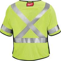 Breakaway Mesh Safety Vest, Black/High Visibility Lime-Yellow, Medium/Small Action Paper