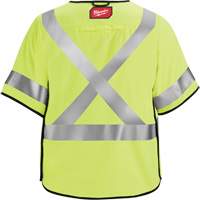 Breakaway Mesh Safety Vest, Black/High Visibility Lime-Yellow, Medium/Small Action Paper