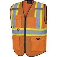 6960 Veste de s&eacute;curit&eacute; &agrave; maille en avant, Orange haute visibilit&eacute;, Moyen, Polyester Action Paper
