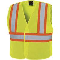 598P Tear-Away Mesh Safety Vest, High Visibility Lime-Yellow, Medium/Small, Polyester Action Paper