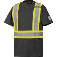 6976 Safety T-Shirt, Cotton, Small, Black Action Paper