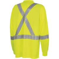 6905A Ultra-Cool Ultra-Breathable Long-Sleeved Safety Shirt, X-Small, High Visibility Lime-Yellow Action Paper