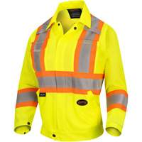 5999JW Women's Traffic Safety Jacket, Polyester, High Visibility Lime-Yellow, X-Small Action Paper