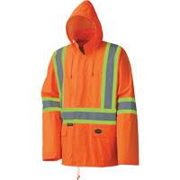 5598 Lightweight Waterproof Rain Suit, Polyester/PVC, Small, High Visibility Orange Action Paper