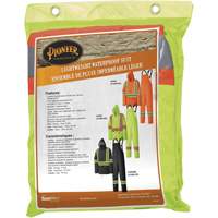 5599 Lightweight Waterproof Rain Suit, Polyester/PVC, X-Small, High Visibility Lime-Yellow Action Paper