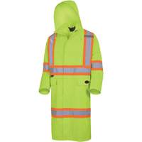 5631 The Rock 300D Waterproof Long Coat, Polyester, Small, High Visibility Lime-Yellow Action Paper