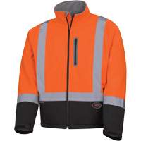 5679 Mechanical-Strength Softshell Safety Jacket, Black/High Visibility Orange, Small Action Paper