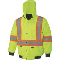 5023 Veste aviateur imperm&eacute;able 7 en 1, Polyester, Jaune lime haute visibilit&eacute;, Petit Action Paper