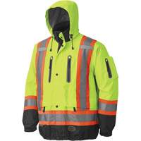 5201 Veste imperm&eacute;able et respirante de premi&egrave;re qualit&eacute;, Polyester, Noir/Jaune lime haute visibilit&eacute;, Grand Action Paper