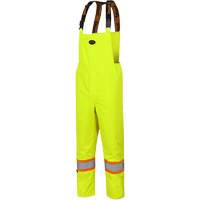 5054 The Rock 300D Insulated Bib Pants, Polyester, Small, High Visibility Lime-Yellow Action Paper