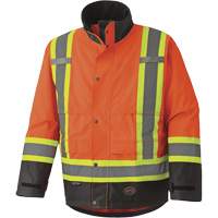 5400 Veste de s&eacute;curit&eacute; imperm&eacute;able 300D Trilobal antid&eacute;chirure, Polyester, Noir/Orange haute visibilit&eacute;, 2T-Grand Action Paper