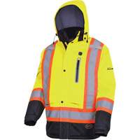 5408 Waterproof Heated Insulated Jacket, Men's, Small, High Visibility Lime-Yellow Action Paper