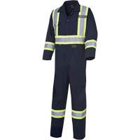 516T Coveralls, 40 (Tall), Navy Blue Action Paper