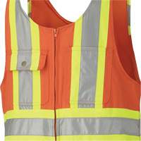 6617Z Safety Overalls with Leg Zippers, Poly-Cotton, 36, High Visibility Orange Action Paper