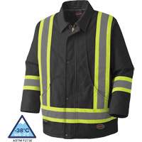 5535BKA Quilted Duck Parka, Black, X-Small Action Paper