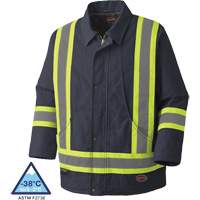 5535A Quilted Duck Parka, Navy Blue, Small Action Paper