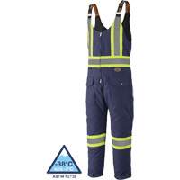 5536 Quilted Duck Overalls, Cotton, Small, Navy Blue Action Paper