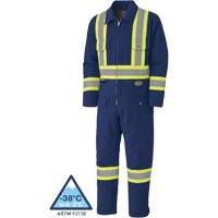 5539A Quilted Duck Coveralls, Small, Navy Blue Action Paper