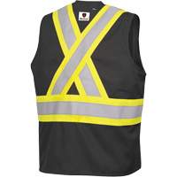 7729 FR-Tech&reg; Flame-Resistant Arc Safety Vest, Small, Black, 10 cal/cm² Action Paper