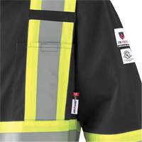 7702BKT FR-Tech&reg; Arc-Rated Coverall, Size 40 (Tall), Black, 10 cal/cm² Action Paper