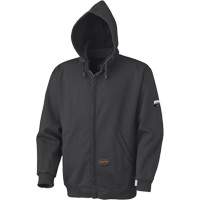 337 Flame-Resistant Zip Style Hoodie, Men's, X-Small, Black, 22 cal/cm² Action Paper