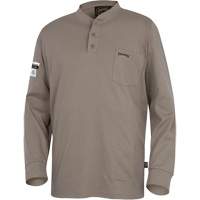 331 Chandail Henley en tricot interlock ignifuge, Petit, Beige Action Paper