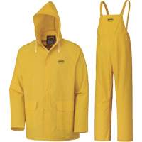 577 3-Piece Rain Suit, Polyester/PVC, 6X-Large, Yellow Action Paper