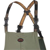 D7020 Dry King&reg; Stretch Bib Pants, X-Small, Polyurethane, Green Action Paper