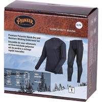 D2200A Premium Quick-Dry & Moisture-Wicking Underwear Set, Men's, X-Small, Black Action Paper