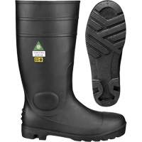 1022 Safety Boots, PVC, Steel Toe, Size 10, Puncture Resistant Sole Action Paper