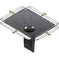 Square Ultra-Drain Guard&reg; Catch Basin Insert with Overflow Port, Oil & Sediment, 16" - 28" L x 20" - 36" W Action Paper