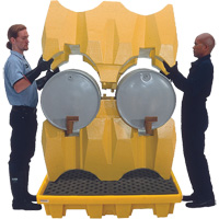 Syst&egrave;me de confinement Ultra-Drum sans drain pour 4 barils, 53" lo x 53" la x 77,8" ha, 3000 gal. US Capacit&eacute; Action Paper