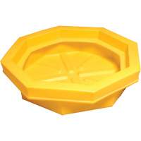 Ultra-Drum Tray&reg; without Grating, 32" L x 32" W x 8.1" H, 22.8 US gal. Spill Capacity Action Paper