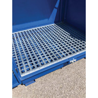 Ultra-Hard Top S4 Steel Spill Pallet, 61" L x 54.4" W x 52" H, 4700 lbs. Load Capacity Action Paper