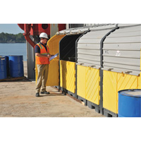 P16 Plus Ultra-Hard Top Spill Pallets&reg; without Drain, 250" L x 79" W x 62" H, 9000 lbs. Load Capacity Action Paper