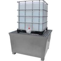 Ultra-IBC Spill Pallet en acier, Capacit&eacute; de d&eacute;versement 370 gal. US, 57,6" x 34,7" x 56,9" Action Paper